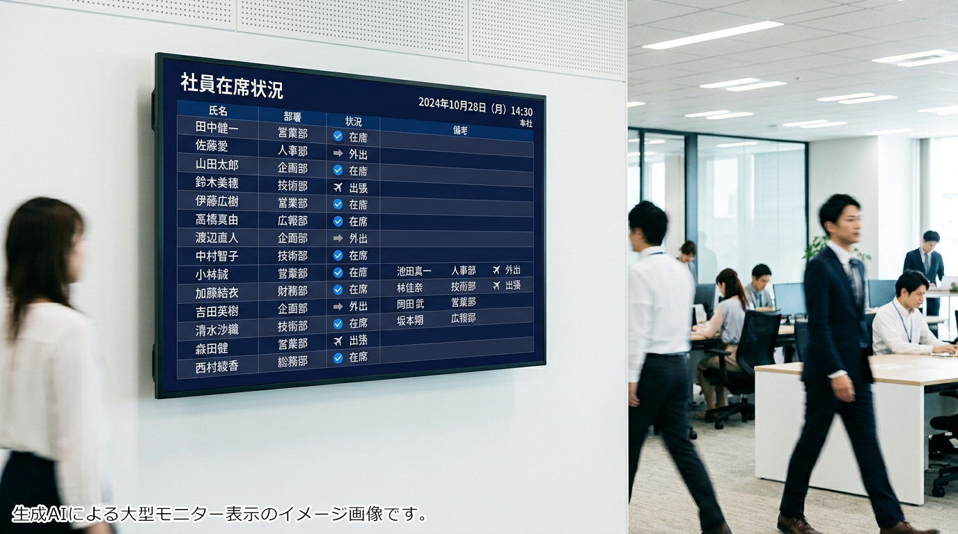 IoTで変わる職場の「見える化」  —在席・離席・外出をリアルタイム共有して、確認ロスと声かけ待ちをなくす